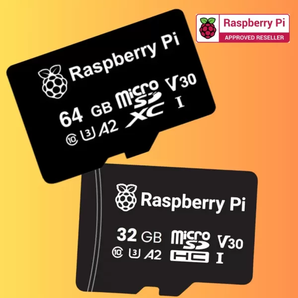 Carte Mémoire microSD Officielle Raspberry Pi Class A2, V30 32go et 64go